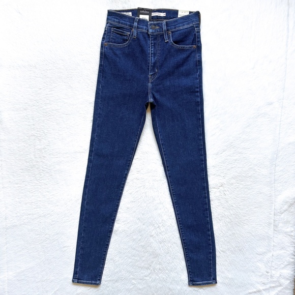 Levis Premium Mile High Super Skinny Rome Winter Wash Sculpt Hyperstretch Jeans - Picture 6 of 13